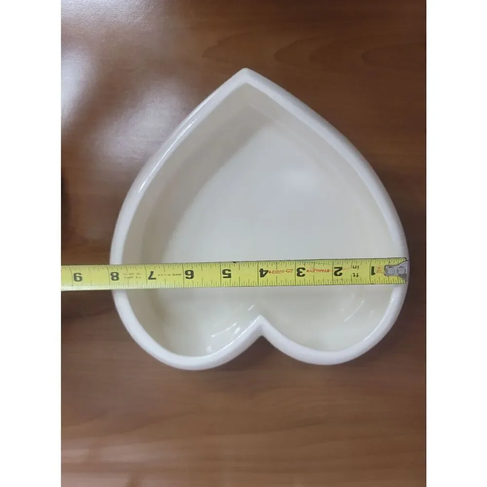 Large Heart Shaped Porcelain Trinket Box